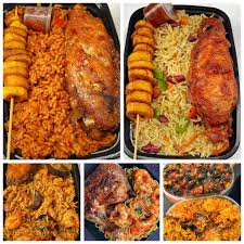 COMBO FOR 2. 550gh ( 1 Fried rice , 1 jollof rice , coslaw salad,)  1 chicken wings , 2 chicken kebab, 1 stir fry noodle, 1 beef small pizza , 1 yam 3 sauce