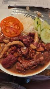 •Salted Pig Feet Stew	GHS 120 (With a side of Plain rice/ Boiled yam/ Boiled plantain/potato)