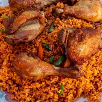 Jollof rice / fried rice with turkey wings
